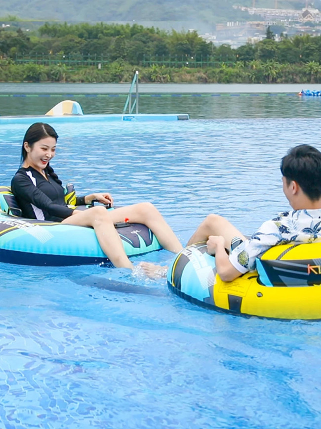 Kublai S3 AquaMotive Lounge Electric Inflatable Water Float With Squirter