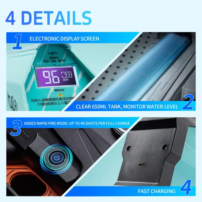 Kublai S2 Electric Water Gun Bundle Set - Standard + Mini