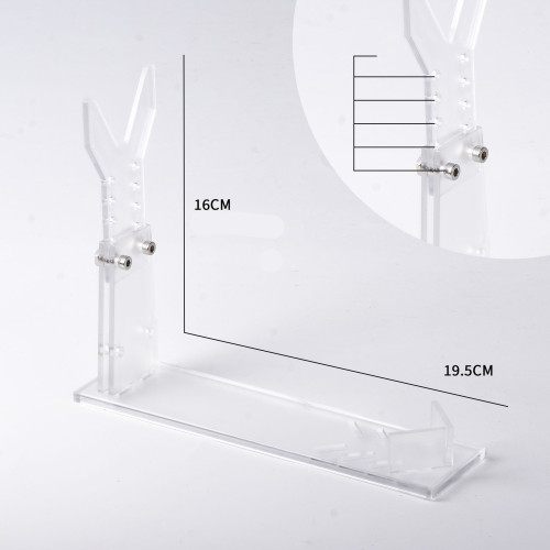 Transparent Adjustable Pistol Plastic Display Stand