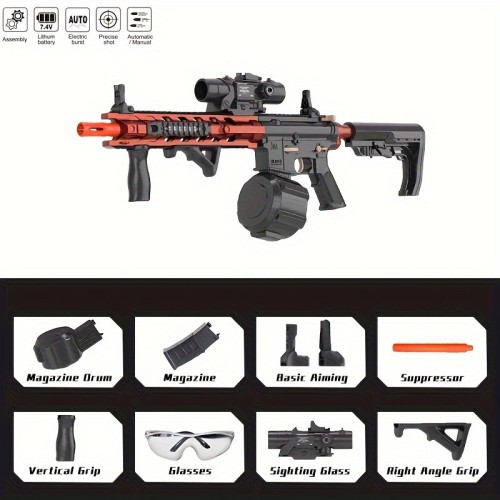 M4 Electric Gel Ball [7.4v High Speed Upgrade] Toy Rifle-WH28B-1