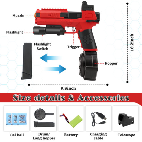 ZhenDuo X6 Electric Full Automatic Nylon Gel Blaster(US Stock)