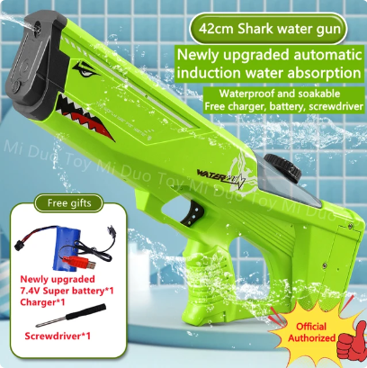 Shark electric water gun self-priming T02-green