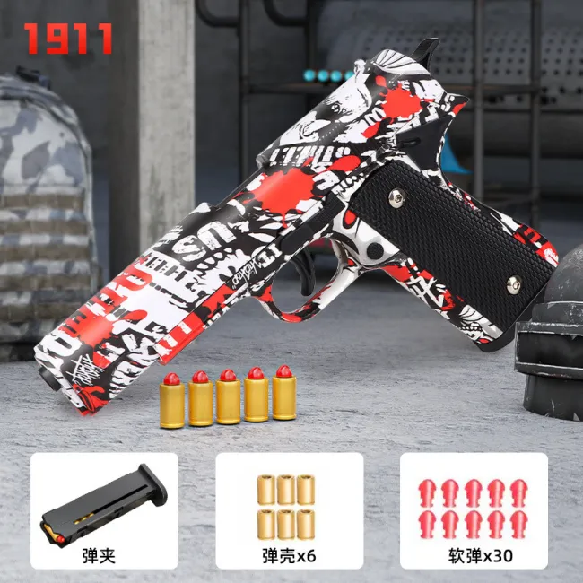 Mechanical burst M1911 soft bullet gun