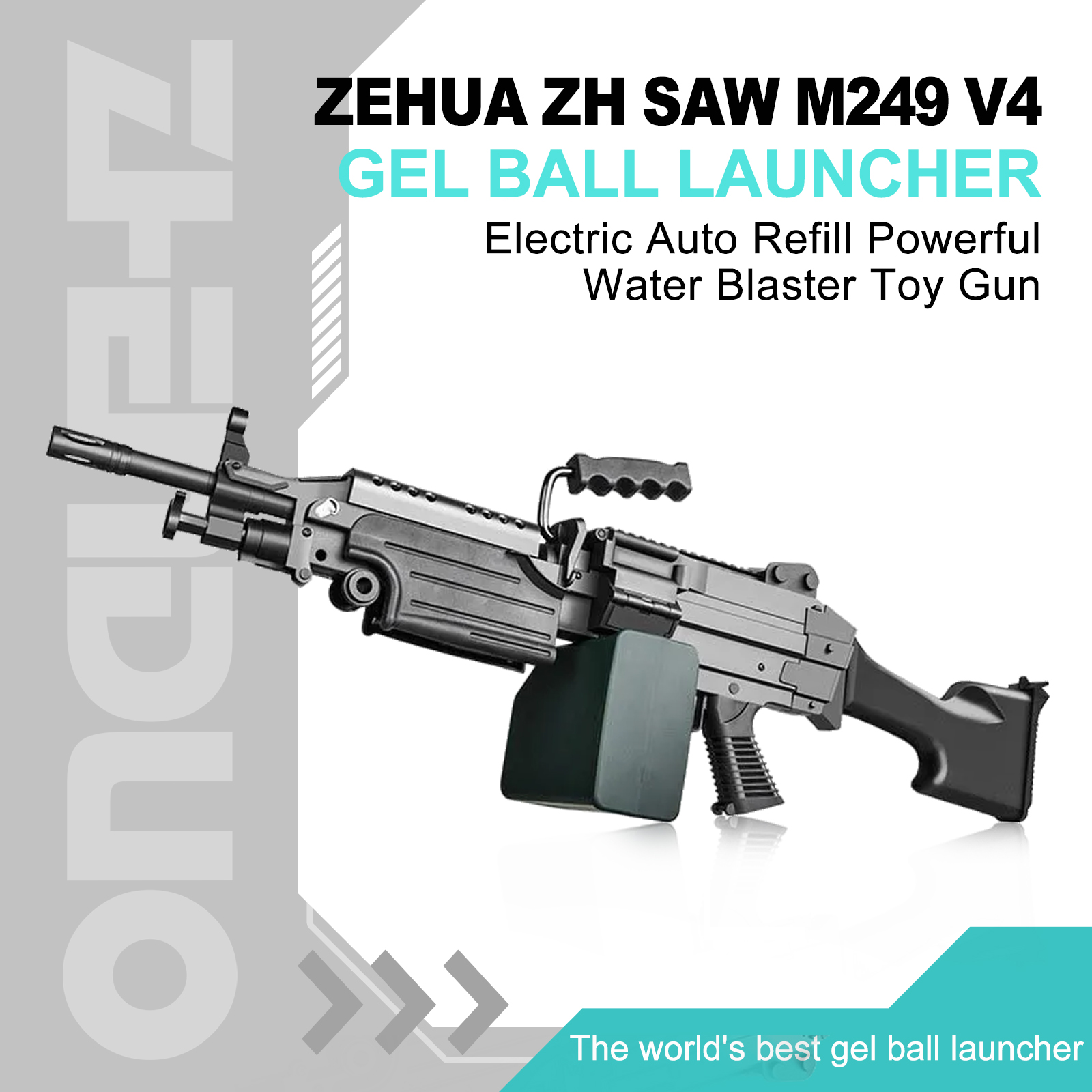 ZeHua SAW M249 V4 Gel Blaster | High-Range Simulated ZeHua SAW M249 V4 Gel Blaster | High-Range Simulated