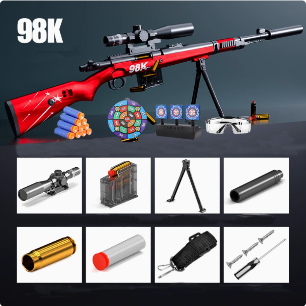 Handi 98K Foam Blaster | Wood or Red | Shell Ejecting | $69.99