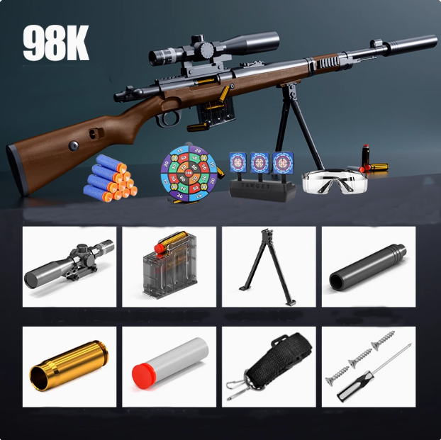 Handi 98K Foam Blaster | Wood or Red | Shell Ejecting | $69.99