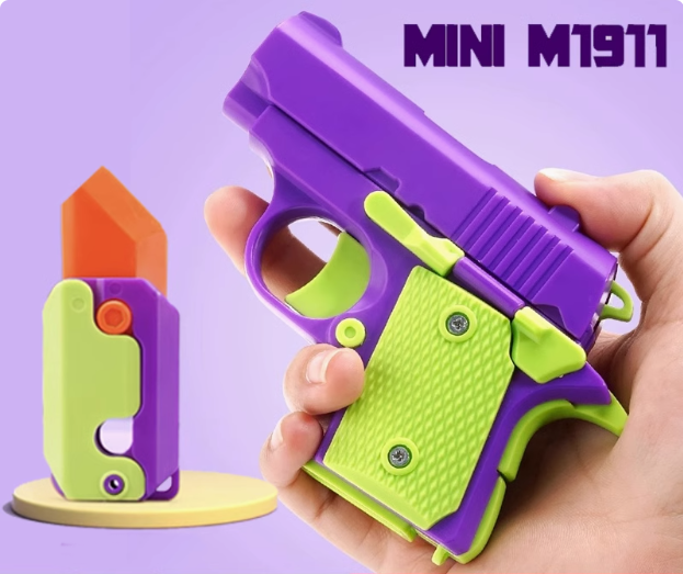 Mini 1911 3D printed decompression toy gun