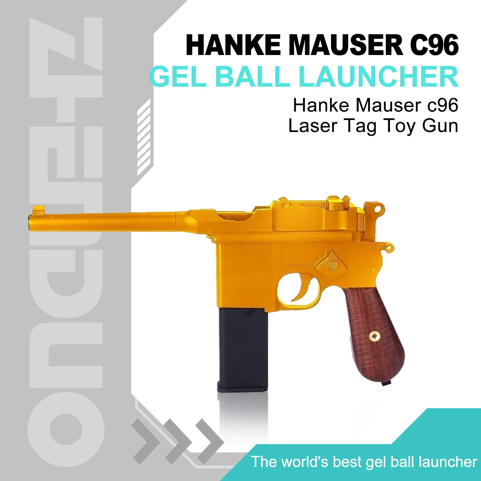 Hanke Mauser c96 Laser Tag Toy Gun| Black | Tactical | US$ 59.99