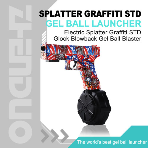 Electric Splatter Graffiti STD Glock Blowback Gel Ball Blaster