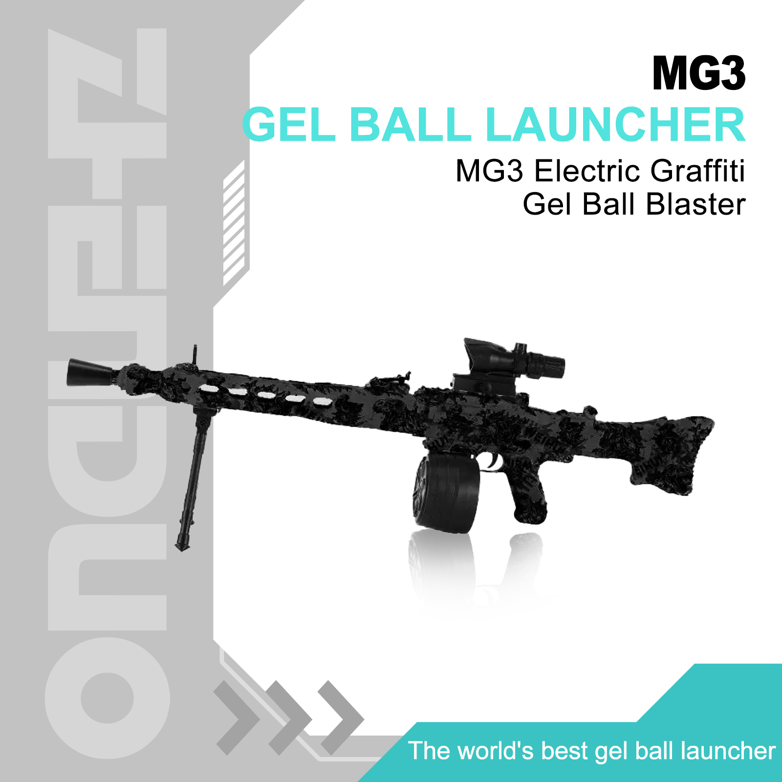 MG3 Electric Graffiti Gel Blaster | High Power | Get Yours!
