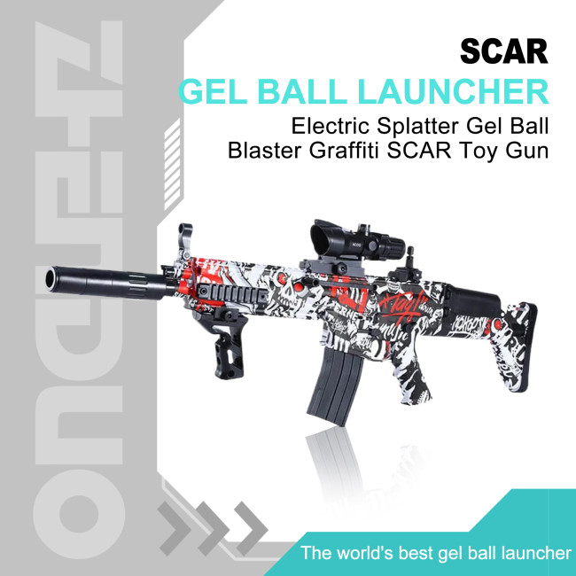 Electric Splatter Gel Ball Blaster Graffiti SCAR Toy Gun