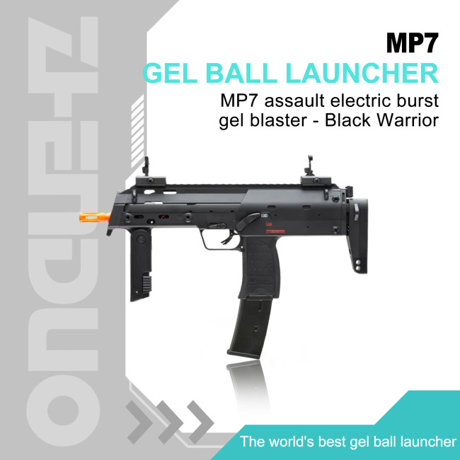MP7 assault electric burst gel blaster - Black Warrior