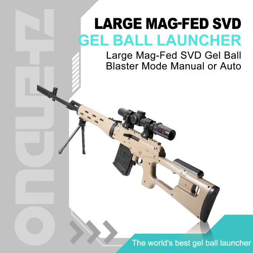 Large Mag-Fed SVD Gel Ball Blaster Mode Manual or Auto