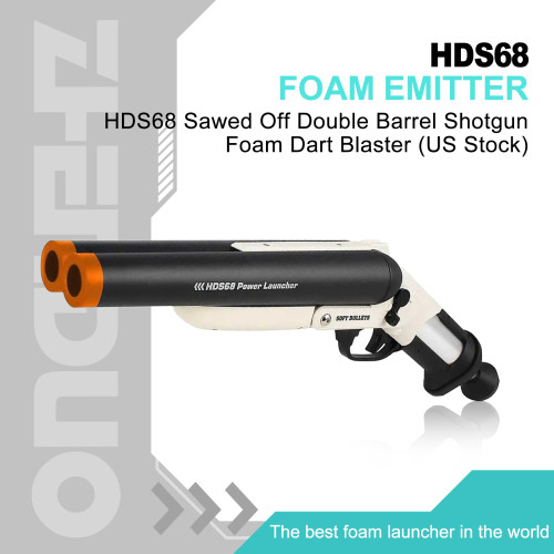 HDS68 Sawed Off Double Barrel Shotgun Foam Dart Blaster (US Stock)