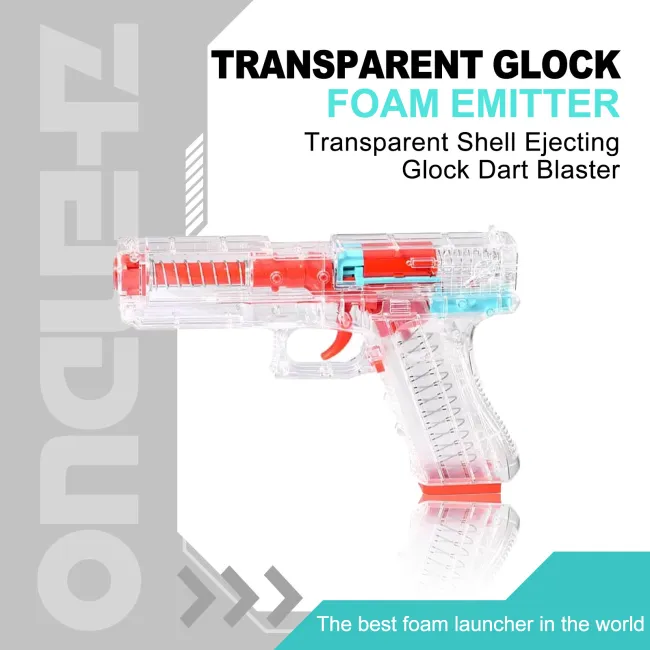 Transparent Shell Ejecting Glock Dart Blaster