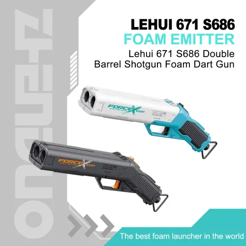 Lehui 671 S686 Double Barrel Shotgun Foam Dart Gun