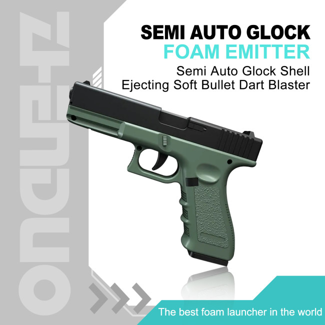 Semi Auto Glock Shell Ejecting Soft Bullet Dart Blaster