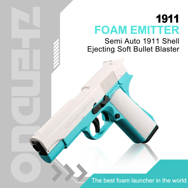 Semi Auto 1911 Shell Ejecting Soft Bullet Blaster