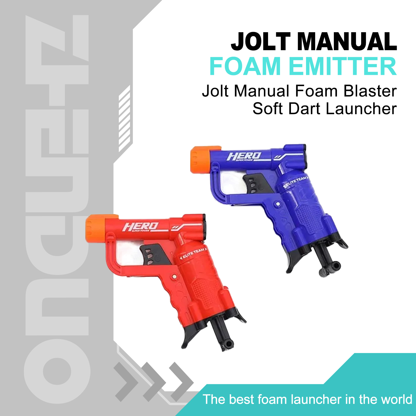 Jolt Manual Foam Blaster | Compact Soft Dart Launcher