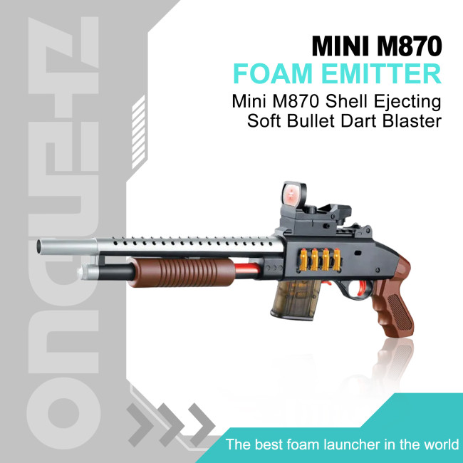 Mini M870 Shell Ejecting Soft Bullet Dart Blaster