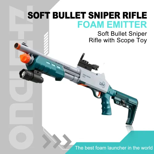 Soft Bullet Sniper Rifle with Scope Toy (US Stock)