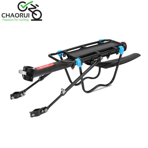 Universal Quick Release Bike Rear Rack with Fender and Rear Reflector