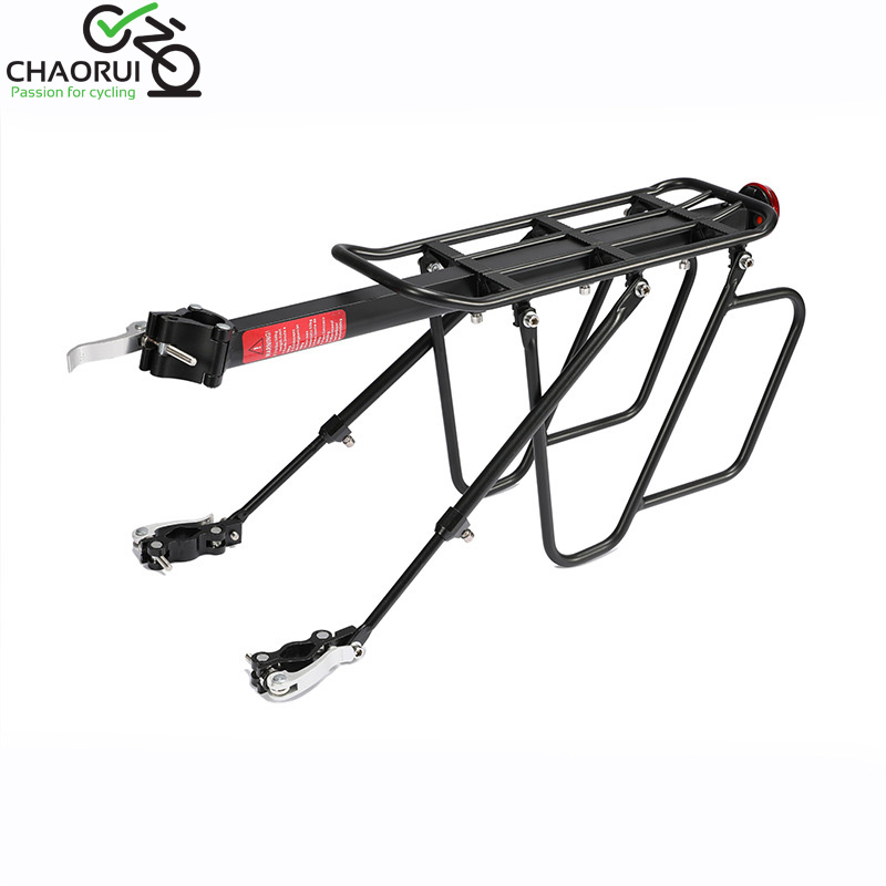 Reflective Aluminum Alloy Bicycle Carrier Rack Tail Light Luggage Riding Tools 