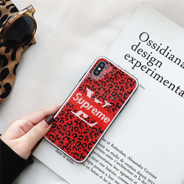ルイヴィトン iphone xr/xs maxケース 高級コラボ シュプリーム アイフォンxs/xカバー オシャレ supreme iphone 6s/7/8plusケース 豹紋