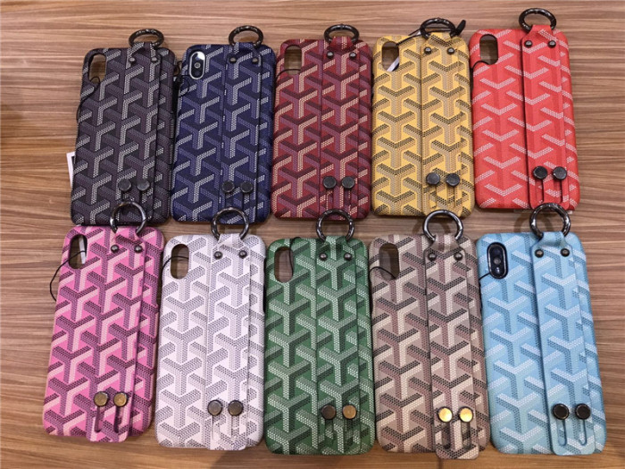 ゴヤール iphone xr/xs maxケース経典Y型 goyard iphone xs/xケース アイフォン7/8s plusカバー ハンドベルト付け お洒落ジャケット