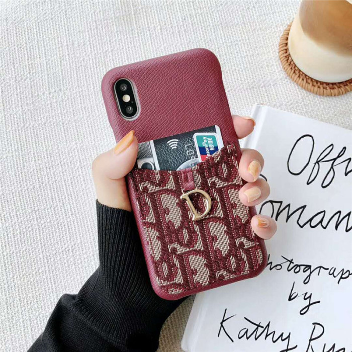 ディオール Dior iphone xrケース 人気 ブランド iphone xs maxカバー カード入れ iphone xs/x/8Plusケース 生地 柔らかい 芸能人愛用 激安販売
