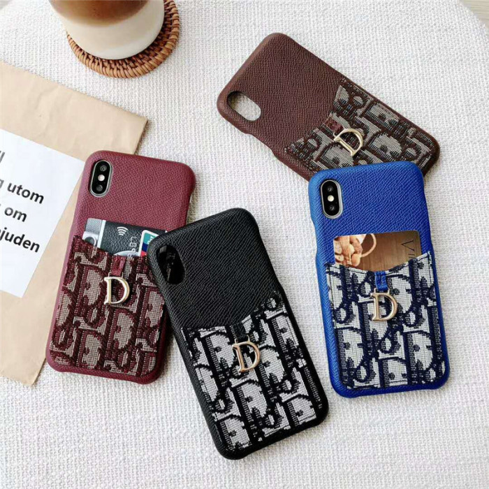 ディオール Dior iphone xrケース 人気 ブランド iphone xs maxカバー カード入れ iphone xs/x/8Plusケース 生地 柔らかい 芸能人愛用 激安販売