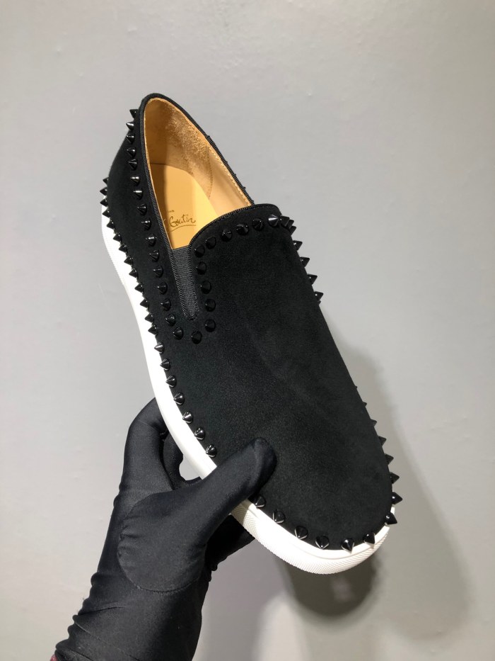 男女兼着 高品質 クリスチャン ルブタン ローファー スリッポン VIP-19P280-CL054