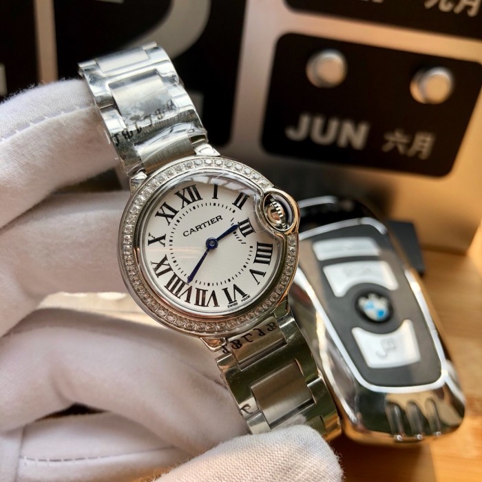 カルティエ Cartier レディース 腕時計 28mm バロンブルー Ca-TSH350-017
