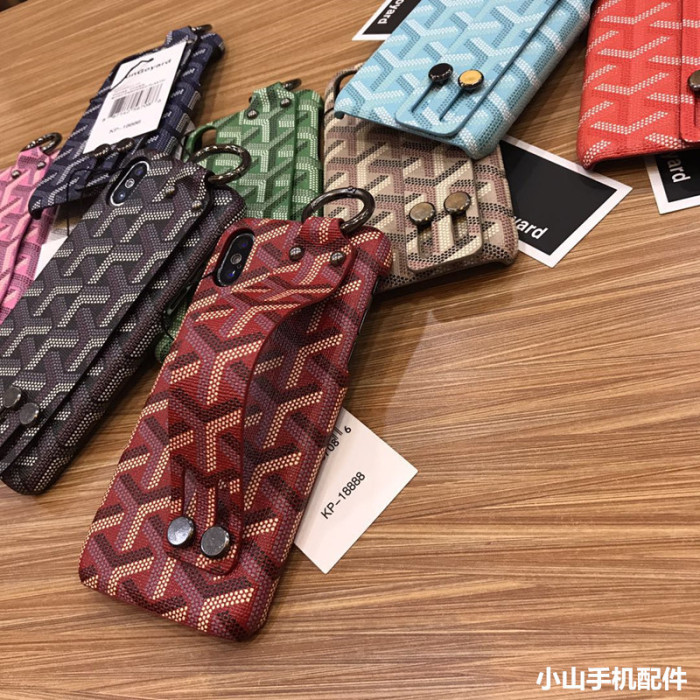 ゴヤール iphone xr/xs maxケース経典Y型 goyard iphone xs/xケース アイフォン7/8s plusカバー ハンドベルト付け お洒落ジャケット