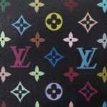 ルイヴィトン 生地 マルチカラー 黒_Multi-Color ブランドコピー