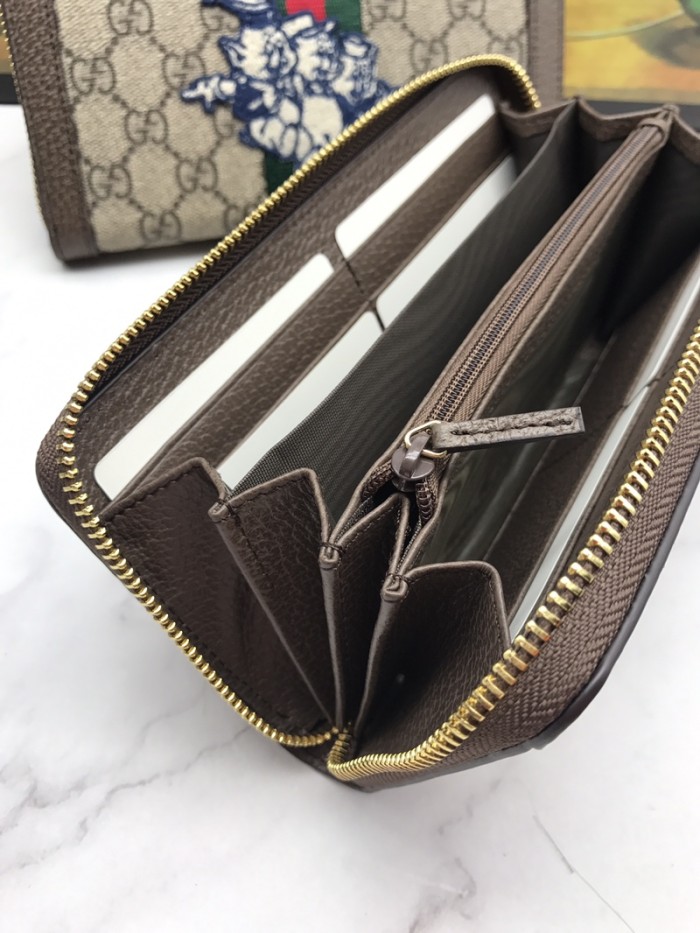 美品 GUCCI グッチ 長財布 ラウンドファスナー式財布 523154-3
