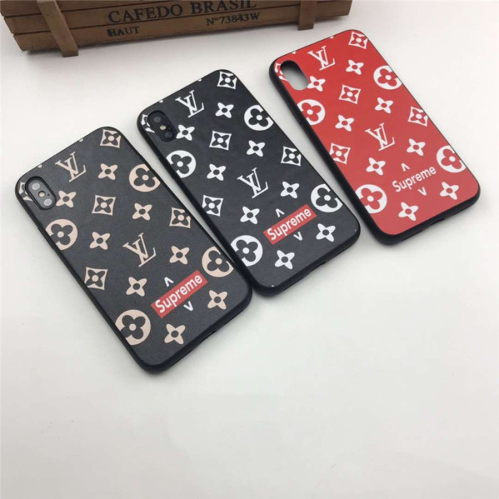 ルイヴィトン iphone xr/xs maxケース 高級コラボ シュプリーム アイフォンxs/xカバー モノグラム supreme iphone 6s/7/8plusケース 個性ジャケット