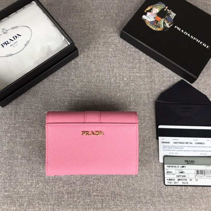 特N品通販 PRADA/プラダ 短財布 三つ折り財布 1MH840-PA384