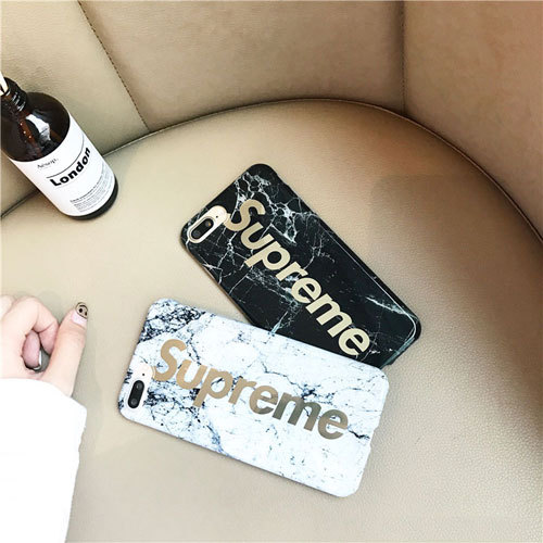 supreme iphone8ケース 大理石柄 iphone7/7plusケース ジャケット TPU材料製 iphone6s/6splusカバー カップル向け クール