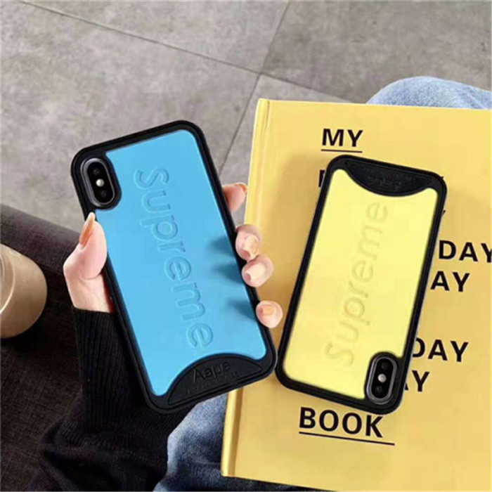 iphone xrケース シュプリーム iphone xs maxケース 人気潮流 ブランド supreme iphone xs/x/8Plusケース ステューシー 芸能人愛用　耐久性
