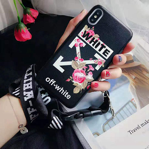OFF-WHITE オフホワイト iPhone XI/X11ケース 人気ブランド 花柄 iPhone XI MAX/11 pro保護ケース ブラック アイフォンXR/XS保護カバー 混色 ファション 新品