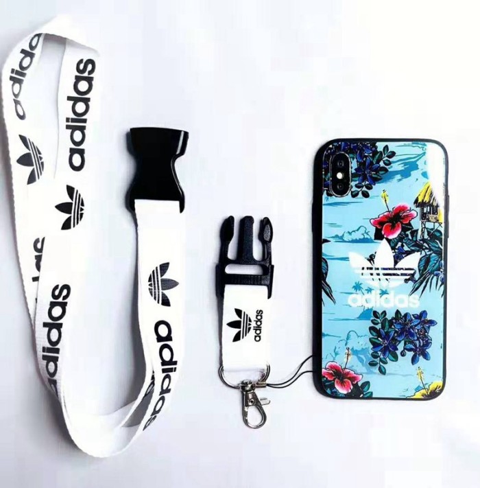 Adidas iPhone XI/XI maxケース ブランド 潮流 アディダスiPhone 11/11 proケース 運動風 アディダスアイフォンXR/XSケース 肩掛け式 ファション