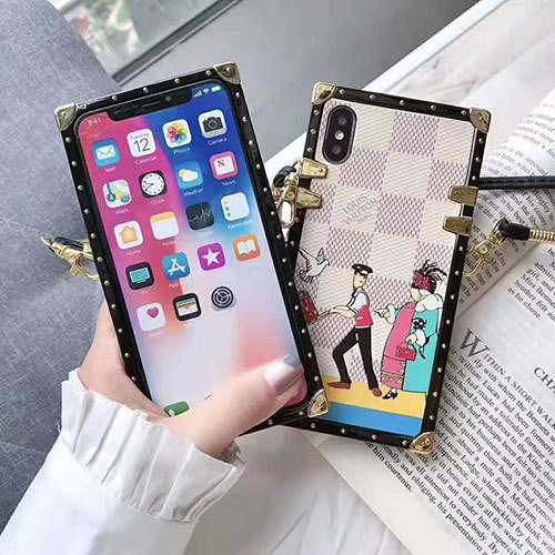 LVルイヴィトン iPhone 11/11 proケース 人気ブランド LViPhone XI/XI MAXケースファション 可愛いフィギュア 肩掛け式 アイフォンXS/XRケース 人気新品