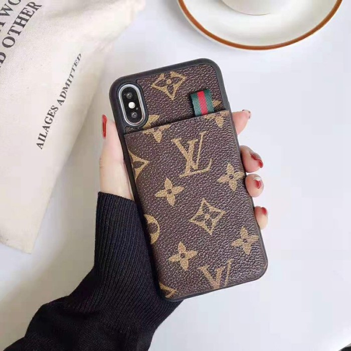 GUCCIブランドグッチiphone11/11pro /11pro maxケース即納品 経典風iphone x/xs/xr/xs maxケースカード入れポケット付き、欧米人気ブランド ルイヴィトンiphone11/11r/11proケース経