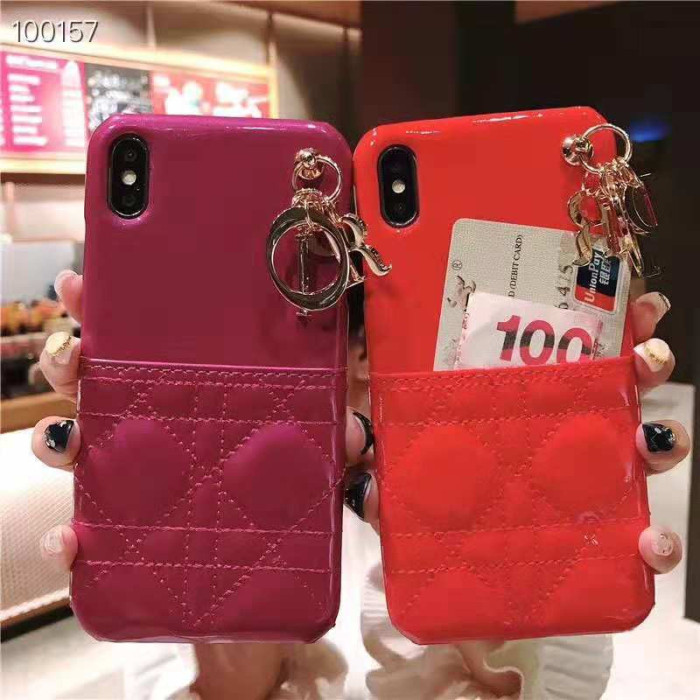 ディオール iphone xr/xs maxケース 個性 Diorアイフォンxs/xカバー カード入れ iphone 7/8plusケース ペア向け