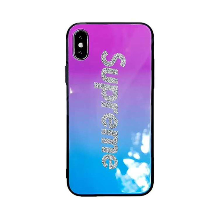 シュプリーム iphone xr/xs/xs maxケース 人気潮流ブランド SUPREME アイフォンテンアール/x/xs マックスカバーキラキラsupreme英文字付け 個性ジャケット
