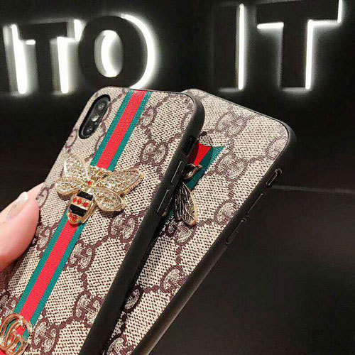 可愛い グッチ iphone xr/xs maxケース お洒落 ブランド iphone x/xsカバー ファッション アイフォン 6/8/7s plusケース レデイース愛用