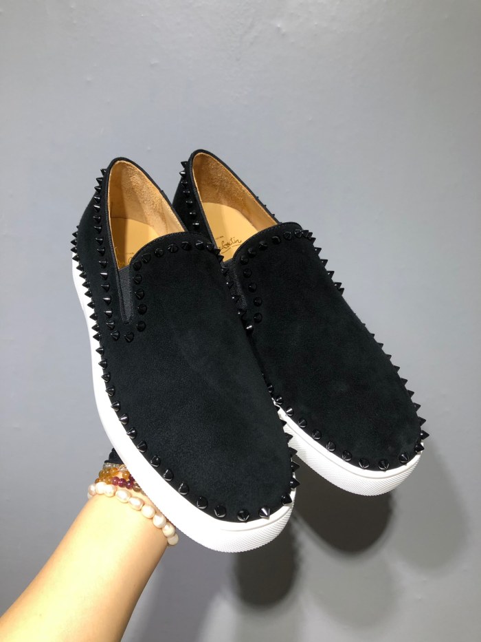男女兼着 高品質 クリスチャン ルブタン ローファー スリッポン VIP-19P280-CL054