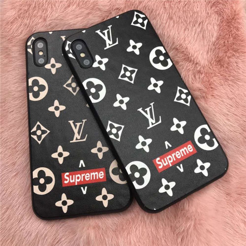 ルイヴィトン iphone xr/xs maxケース 高級コラボ シュプリーム アイフォンxs/xカバー モノグラム supreme iphone 6s/7/8plusケース 個性ジャケット