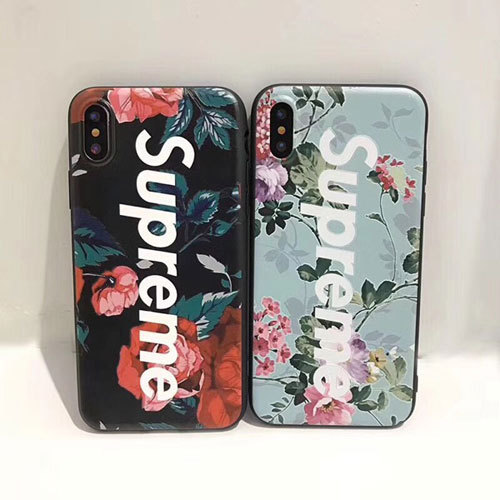 supreme 花柄 iphoneXケース お洒落 人気 iphone8/8plusケースジャケット 男性 女性